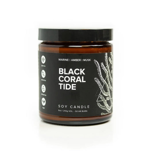 Black Coral Tide Natural Soy Candle 9 oz